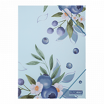 Папка на гумках А4 Arabeski, матовий непрозорий пластик, морська хвиля, BM.3908-17