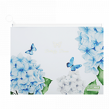 Папка-конверт А4 на zip-блискавці Arabeski,непрозорий матовий, пластик, прозорий, BM.3948-00