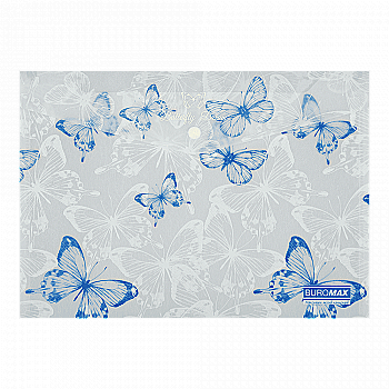 Папка-конверт на кнопці А4 Arabeski, непрозорий матовий, пластик, білий перламутровий, BM.3943-31