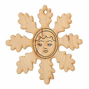 Заготовка деревянная Елочная игрушка, в ассортименте