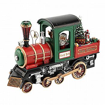 Новорічний музичний декор "Потяг" 26,5 см, з LED підсвічуванням, 719-300