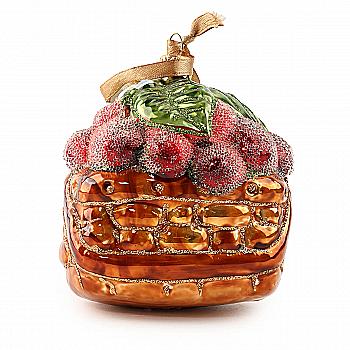 Игрушка новогодняя Корзина с вишнями, 29413