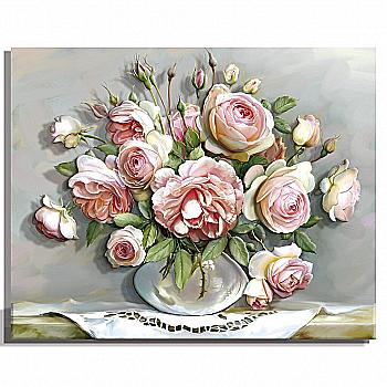 Объемная картина из бумаги 429 «Розы Федеричи» 29*36 см, РТ150349, ТМ «Tela Artis»