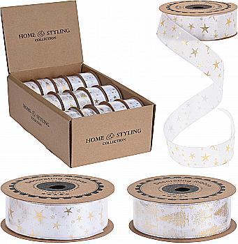 Стрічка декоративна, 2,5*5 м, з фольгованим друком, CAA115400