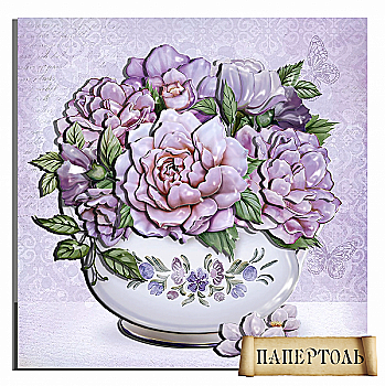 Объемная картина из бумаги 228 «Прованс - 1» 20*20 см, РТ150149, ТМ «Tela Artis»