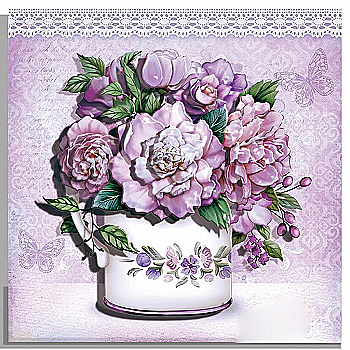 Объемная картина из бумаги 229 «Прованс - 2» 20*20 см, РТ150150, ТМ «Tela Artis»