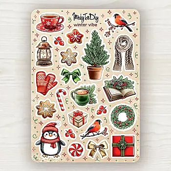 Стикер лист с наклейками MriyTaDiy, "Winter Vibe"