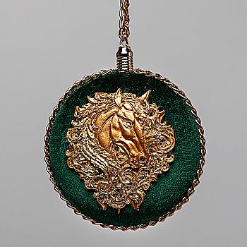 Медальон «Конек 2026» зеленый, 5505