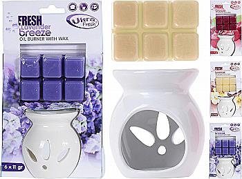 Аромалампа керамічна з 6 восковими кубиками по 11 г, аромат в асортименті, 11*8*12 см, 175000140