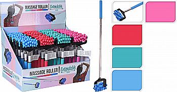 Массажный ролик на длинной ручке, пластик, цвета в ассортименте, CY5653040