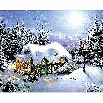 Объемная картина из бумаги 162 «Зимний вечер» 20*25 см, РТ150083, ТМ «Tela Artis»