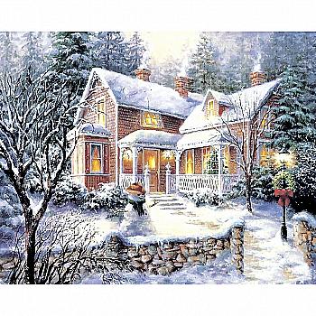 Объемная картина из бумаги 164 «Зимнее утро» 20*25 см, РТ150085, ТМ «Tela Artis»