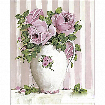 Объемная картина из бумаги 171 «Шебби Шик. Вазочка» 11*14 см, РТ150092, ТМ «Tela Artis»