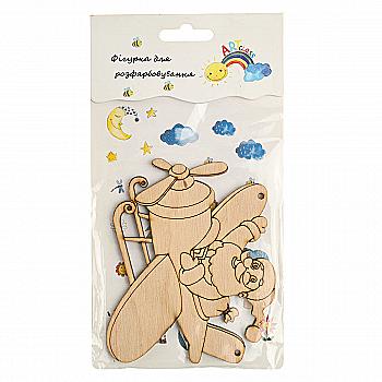 Заготівка дерев`яна "Санта на аероплані, підвіс, блістер", NY10-006-1-В