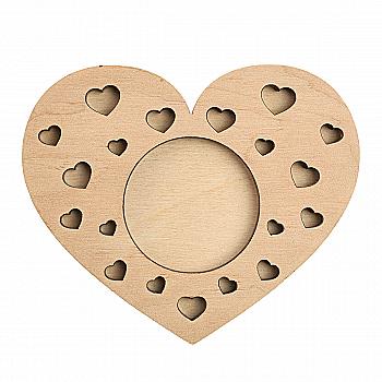 Заготівка дерев`яна Підсвічник "Серце", НГ184