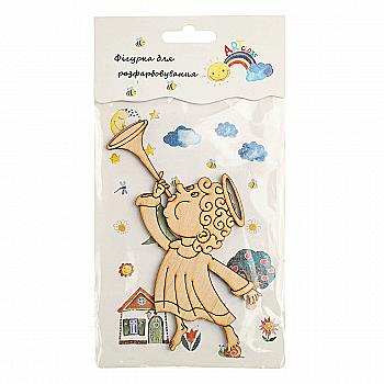 Заготівка дерев`яна "Янголятко з трубою, блістер", NY10-007В