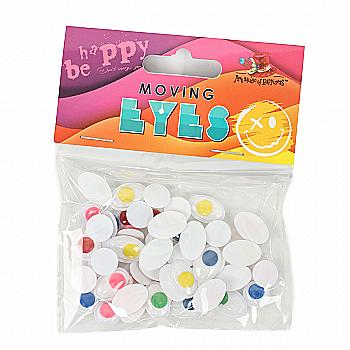 Глазки подвижные, 25шт(Ø 10мм) + 25шт(размер 10*15мм), всего 50шт