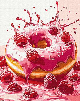 Картина по номерам «Малиновый донат», BS54446