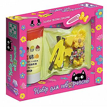 Набір для творчості "Клей з кабашонами. Заколки жовті",  VT4600-02