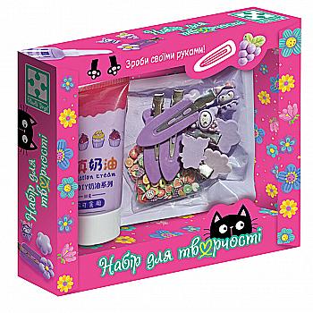 Набір для творчості "Клей з кабашонами. Заколки фіолетові", VT4600-01