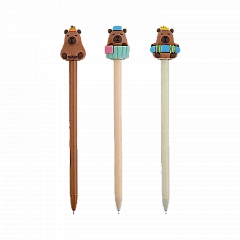 Ручка гелева "Пиши-стирай" Capybara, 0,5 мм, синя, ZB.2232