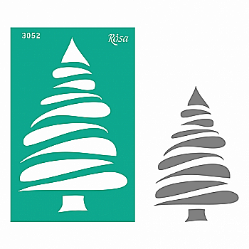 Трафарет багаторазовий самоклеючий, №3052, Елементи та написи 13*20 см, серія "Новий рік", ROSA Talent