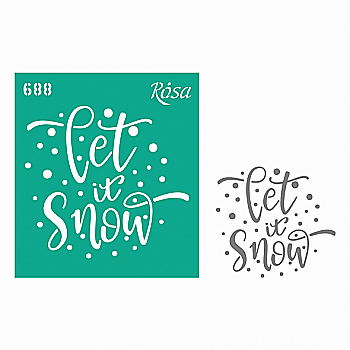 Трафарет багаторазовий самоклеючий, №688, 9*10 см, серія "Новий рік", ROSA Talent