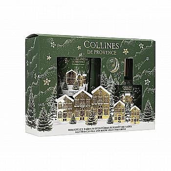 Подарунковий  набір:  спрей  для  кімнати  50  мл,  свічка  75  г  "Ялиновий  ліс"  C4326FSA,  Collines  de  Provence