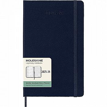 Еженедельник 2025-2026 средний, сапфир, Moleskine, DHB2018WN3Y26