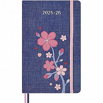 Еженедельник 2025-2026 средний, синий, Moleskine Sakura, DHSU0818WN3Y26