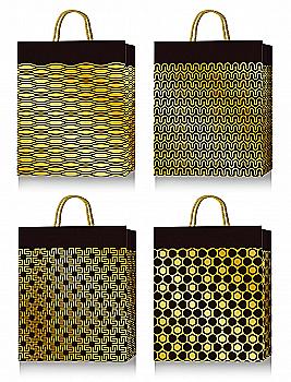 Пакет бумажный подарочный, L:31*42*12 см, тиснение фольгой, BM.200051