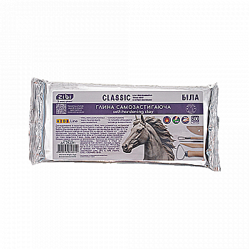 Глина самозастигаюча CLASSIC, 500 г, біла, ZB.6291