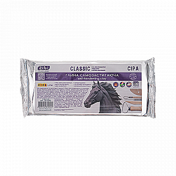 Глина самозастигаюча CLASSIC, 500 г, сіра, ZB.6293