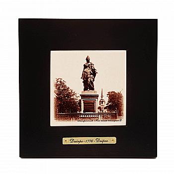 Картина-керамика в натуральном дереве, большая