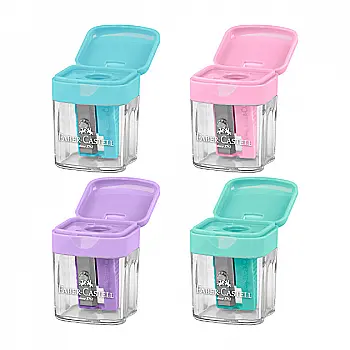 Чинка Mini Box з контейнером на один отвір, асорті, 182801 Faber-Castell