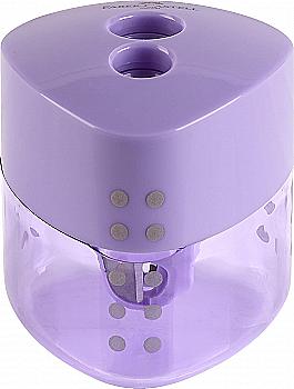 Чинка подвійна з контейнером Grip Auto Pastel, колір пастельний фіолетовий, 183186 Faber-Castell