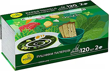 Полотенца бумажные "Ecolo" V-склад. 120л, 58770898