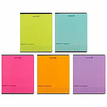 Зошит 24 арк., кл., софт тач + УФ лак, Kite One color, K25-238-2