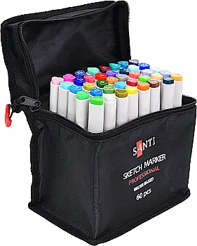 Набір маркерів акварельних "Santi", в сумці, 60 шт, 391104