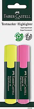 Набор маркеров Textliner желтый+розовый, в блистере, 254892 Faber-Castell