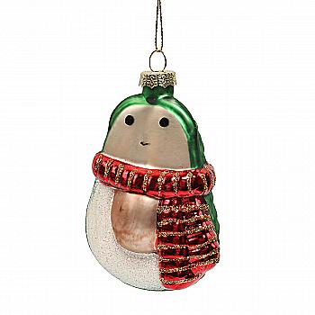 Ялинкова прикраса "Авокадо в шарфику" 7*4,5*9,5 см, YQ1453581