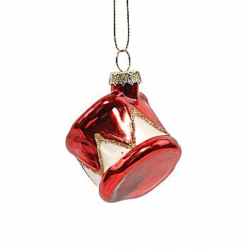 Ялинкова прикраса "Барабан червоний" 7,3*6,5 см, YQ1406793