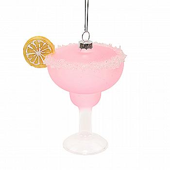 Ялинкова прикраса "Коктейль у бокалі" 9*10 см, рожевий, YQ1405095