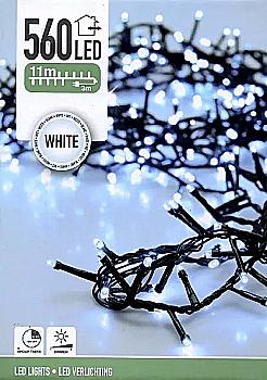 Гірлянда пучкова кручена із LED-ламп, 560 шт., біле світло, зелений дріт 11 м, AX8511610