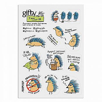 Набор наклеек с ежом 100 оттенков HR, AA-0167363