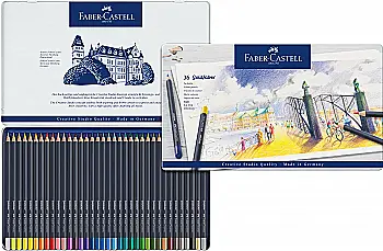 Карандаши 36 цв. Goldfaber Colour pencil в металлической коробке, 114736 Faber-Castell