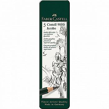 Набор графических карандашей 9000 Jumbo 5 шт, 119305 Faber-Castell
