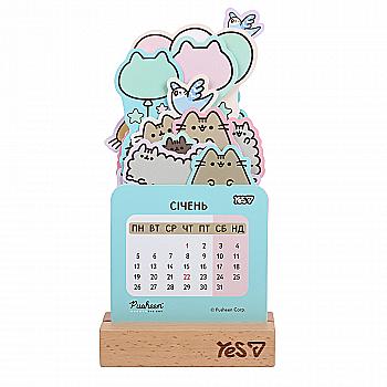 Календар Yes "Pusheen" настільний, формовий на підставці на 2026 р., 10,6*23,5 см, 270265