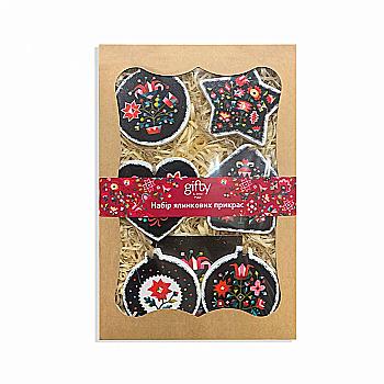 Набор из 6-ти елочных украшений "Неофолк", AA-0121076