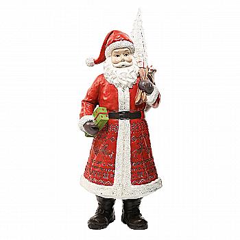 Статуетка декоративна "Санта Клаус" 39,5 см, червоний, 218-944